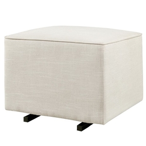 Gliding Ottoman White Linen